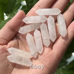 Top Wholesale natural clear quart obelisk quartz crystal wand double point 100x