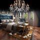 US Double Layer Crystal Chandelier 15 Heads Modern Pendant Living Room Lamp OY