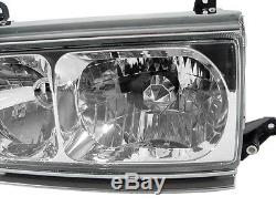 USA Plug & Play EURO Crystal Glass Headlights For 91-97 Toyota Land Cruiser FJ80