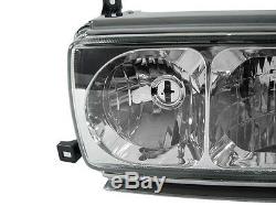 USA Plug & Play EURO Crystal Glass Headlights For 91-97 Toyota Land Cruiser FJ80