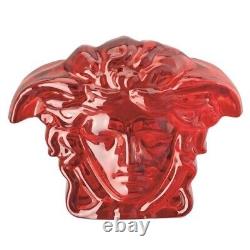 Versace Medusa Lumiere Red Crystal Paperweight / Vase