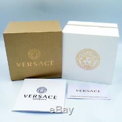 Versace Men's Watch VEBQ01419 V Circle Leather Swiss Made Brand Watch New