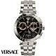 Versace VE1D01019 Aion Chronograph black silver Stainless Steel Men's Watch NEW
