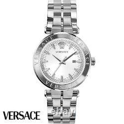 Versace VE2F00321 Aion white silver Stainless Steel Men's Watch NEW