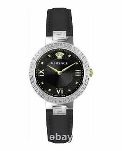 Versace Womens Black 36 mm Greca Watch VE2K00221