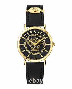 Versace Womens Black 36 mm V-Essential Watch VEK400421