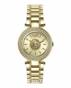 Versus Versace Womens Brick Lane Crystal Gold 36mmmm Bracelet Fashion Watch