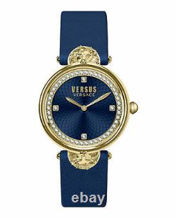 Versus Versace Womens Victoria Harbour IP Yellow Gold 34mm Strap Fashion Watch