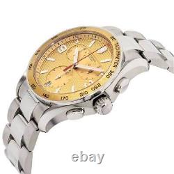 Victorinox Swiss Army Men's Watch Chrono Classic Gold Tone Dial Bracelet 241658
