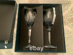 Waterford Crystal Winter Wonders Wine Glasses Set 2 Midnight Frost 1059648 NEW