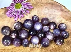 Wholesale Lot 0.5 Lb Natural Lepidolite Purple Mica Sphere Crystal Ball Healing