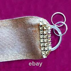 Women accessories belt italian luxury rhinestones macrame gold sequins crystals