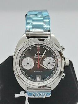 Zodiac Grandrally Stainless Steel Gray Dial Men's Watch Zo9606 One Remaining