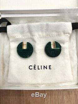 #oldceline Brand New Celine By Phoebe Philo Sparkles Moon Hoop Earrings